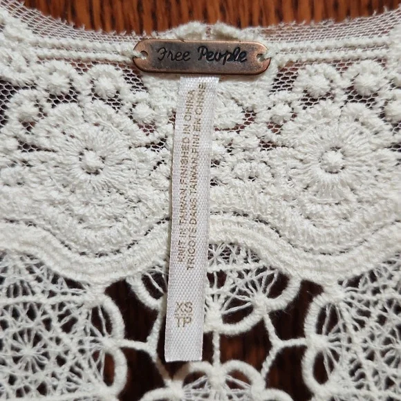 Free People Multicolor Knit Tank Dress with Cream Crochet Back - Picture 4 of 7